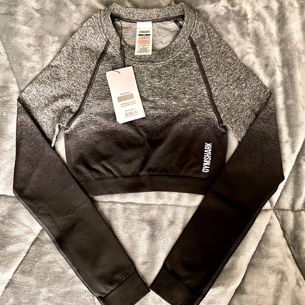 SOLD gymshark adapt ombre seamless LS crop top